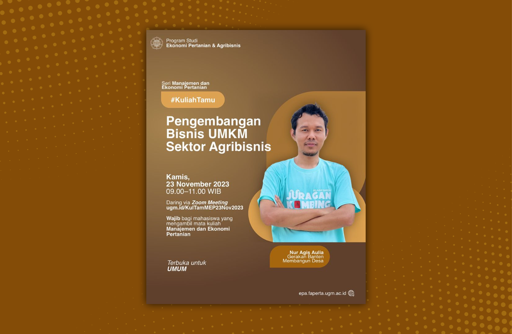 Kuliah Tamu Pengembangan Bisnis Umkm Sektor Agribisnis Sosek