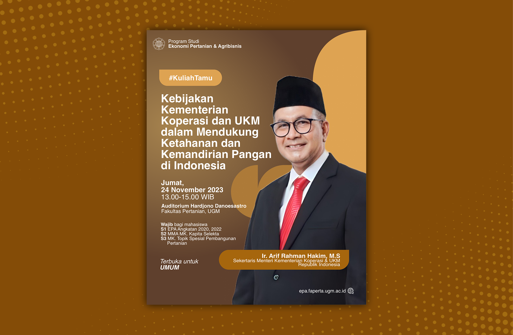  Kuliah Tamu Bersama Kementerian Koperasi Dan Ukm Sosekfapertaugm 